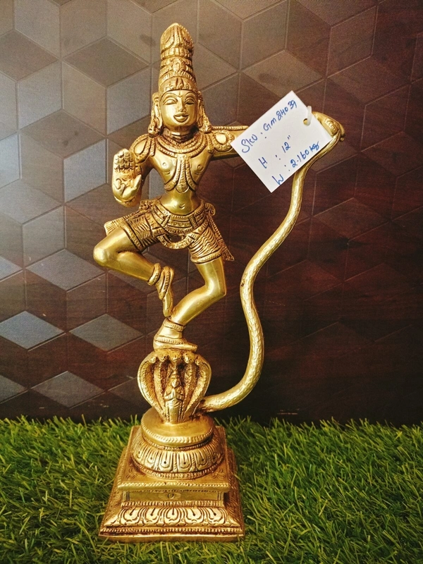 DecorsOne Brass Kalinga Krishna Statue 12″