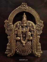 Brass Lord Balaji and Padmavathithayar Wall Mount Idol
