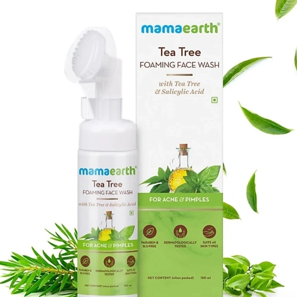 Mamaearth Tea Tree With Foaming And  Pimples Free Face Wash.
