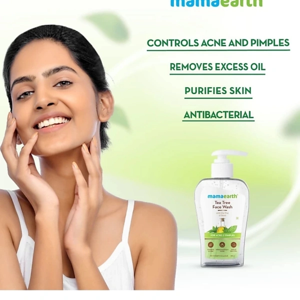 Mamaearth Tea Tree With Neem Foaming And  Pimples Free Face Wash.