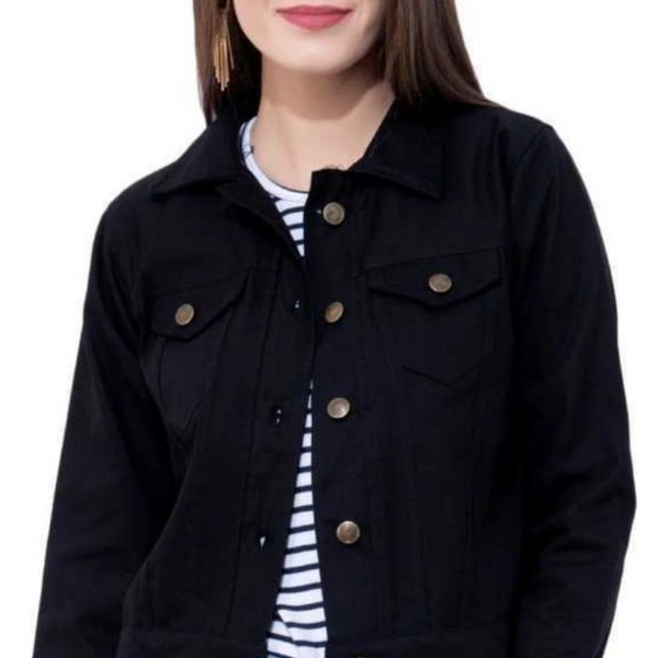 Trendy Women Jacket - black, L