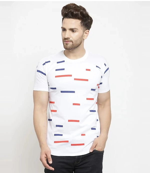 Men White T Shirt - S