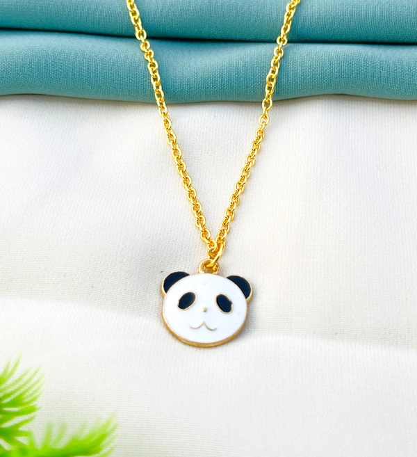 Panda Pendant For Girls And Women With Earrrings - Free, White