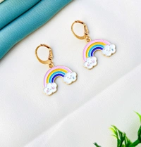 Pendant For Girls And Women With Hoop Earrings - Free, Multi