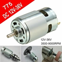 Quadmarq Electronics 12V-24V DC 775 Ball Bearing 3500-9000 RPM High Speed Large Torque Motor for Electrical Tools and DIY Projects Hobby Kit
