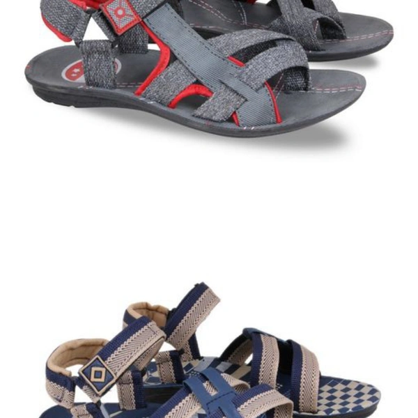 Casual Sandal For Men (pack Of 2) - Gray / pink, 6,7,8,9,10