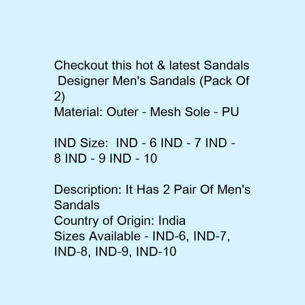 Casual Sandal For Men (pack Of 2) - Gray / pink, 6,7,8,9,10