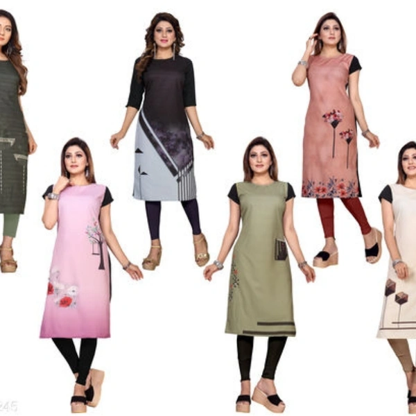 Graceful Kurta (pack Of 6( - Multi color , M, L, XL, XXL