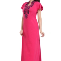Nightdress Cotton Embroidery Nighty  - Pink, M, L, XL, XXL