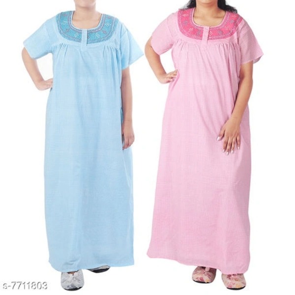 Nighty For Women (pack Of 2) - pink /green , free 