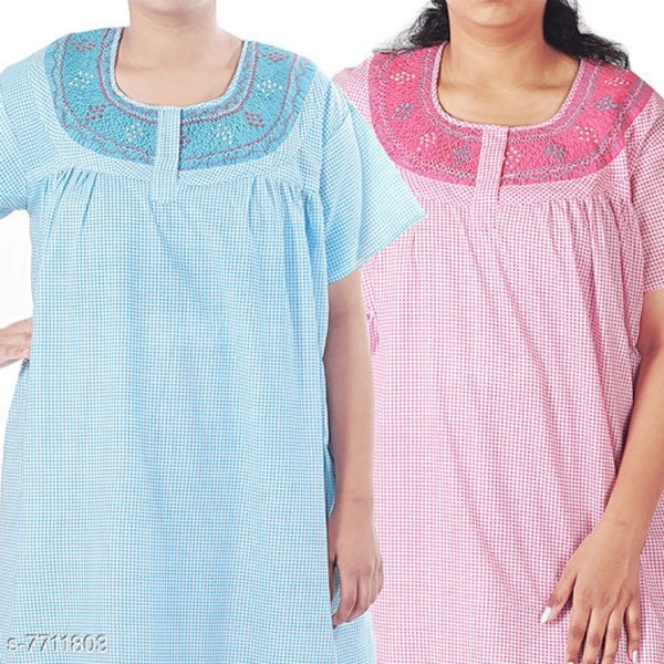 Nighty For Women (pack Of 2) - pink /green , free 