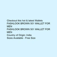 Fashlook Leather Wallet For Men  - brown 