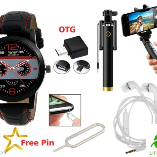 Watches Watch With Mobile Accessories  - black 