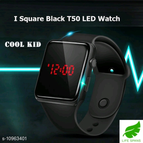 Digital Electronic Sports Wrist Watch  - black 