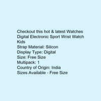 Digital Electronic Sports Wrist Watch  - black 