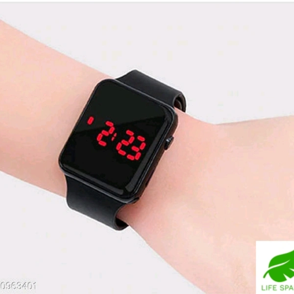 Digital Electronic Sports Wrist Watch  - black 