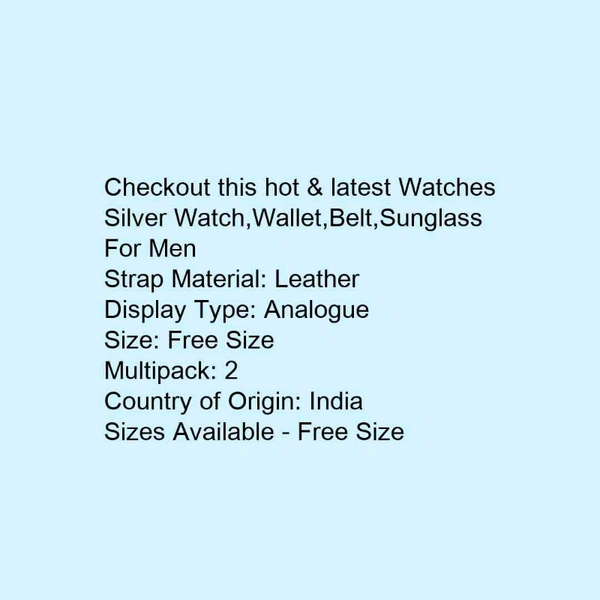 Watch With Belt, Wallet, Sunglasses Free  - brown 
