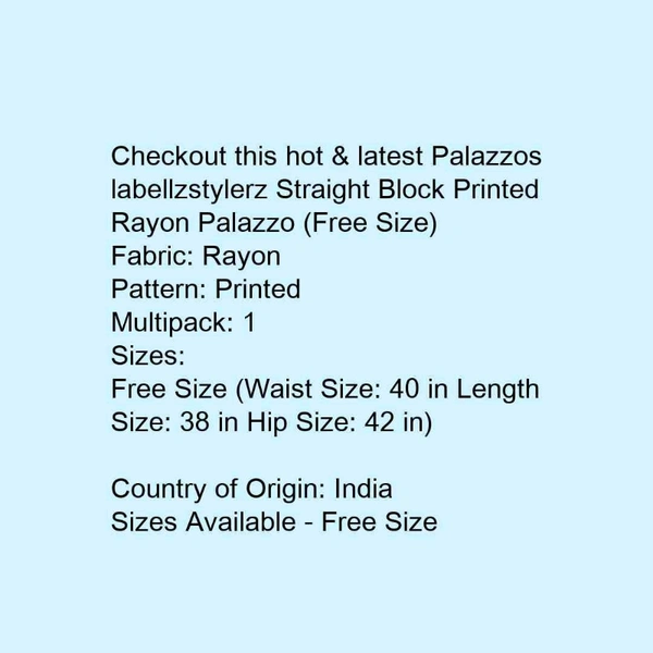Printed Reyon Plazzo  - White 