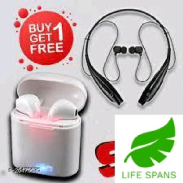Bluetooth Headphones With Bluetooth Earphone Free  - White / black 