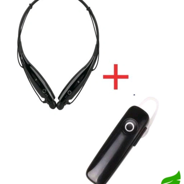 Two Bluetooth Headphones  - black 