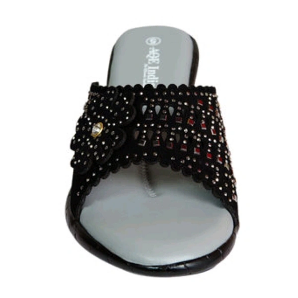 Ladies Casual Sandal Pvc Sole - black , 5,6,7,8