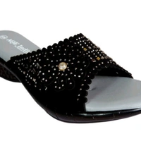 Ladies Casual Sandal Pvc Sole - black , 5,6,7,8