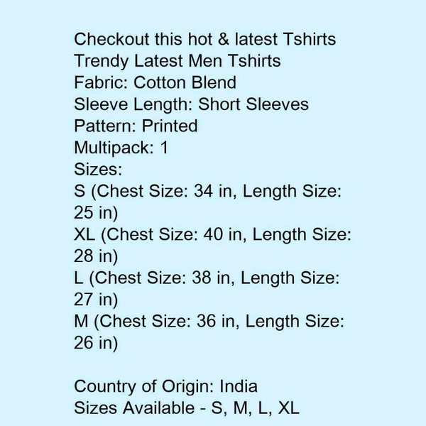 T-shirt For Men  - white , M, L, XL, XXL