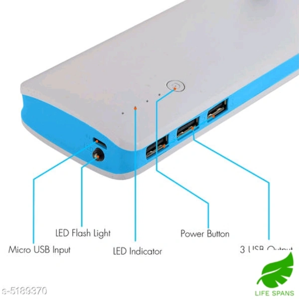 Power Bank  - Gray / Green , 5 inc