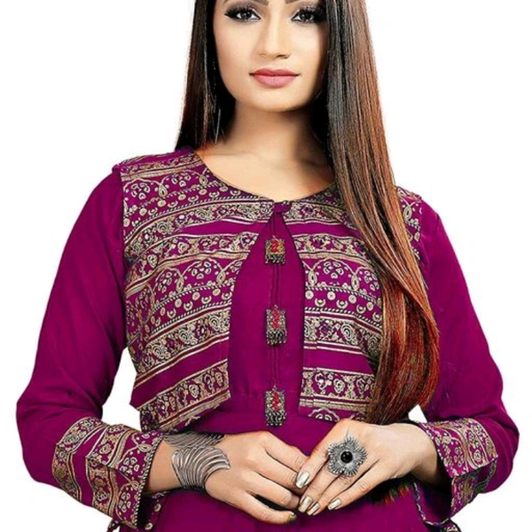 Gown Kurtis For Women ( Reyon)  - meron , M, L, XL, XXL