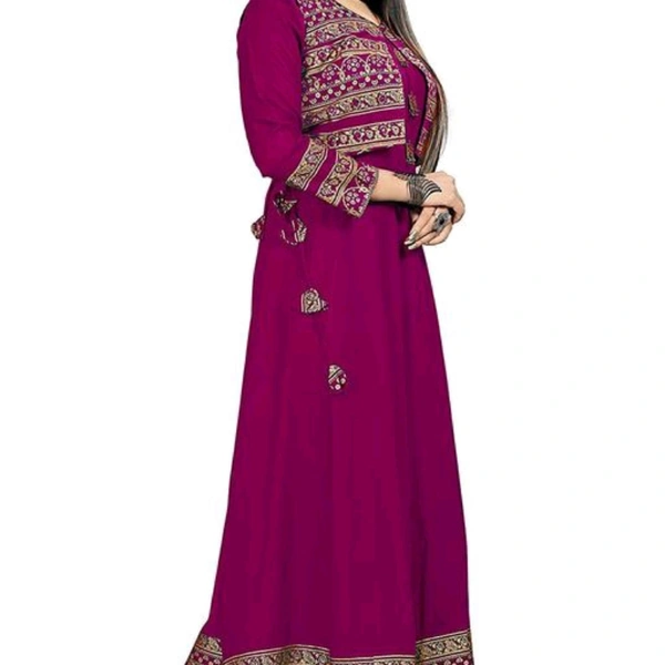 Gown Kurtis For Women ( Reyon)  - meron , M, L, XL, XXL