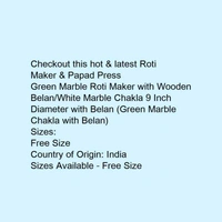 Roti Maker & Papad Press - green / white , 12 inch 