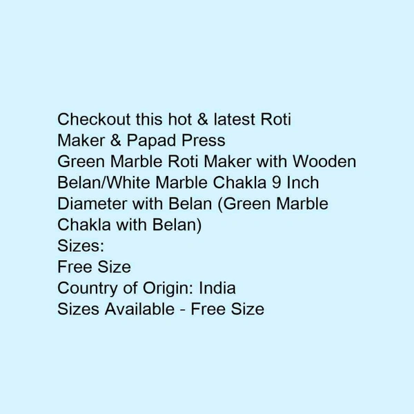 Roti Maker & Papad Press - green / white , 12 inch 
