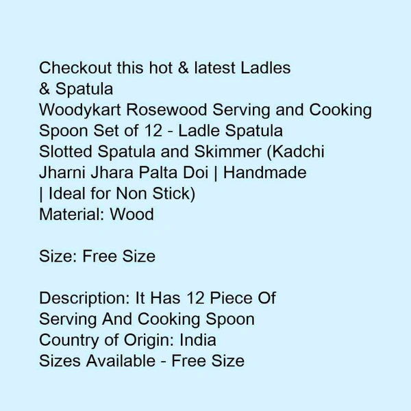 Woodycart Cooking Set Of 12 - brown , 8inch 