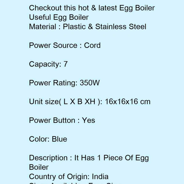 Egg Boiler  - Green 