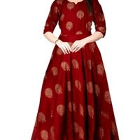 Gown Kurtis Reyon Dress  - Multi color , M, L, XL, XXL