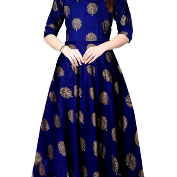 Gown Kurtis Reyon Dress  - Multi color , M, L, XL, XXL