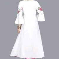 Attractive Kurtis For Women  - white flowers print, M, L, XL, XXL