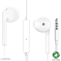 Wired Headphones All Mobile Comfortable  - White , free 