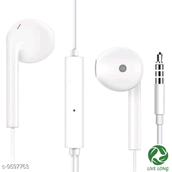 Wired Headphones All Mobile Comfortable  - White , free 