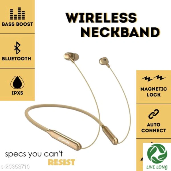 Bluetooth Headphones, Bluetooth Earphone  - Gold , free 