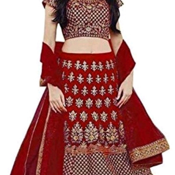 Rehenga For Girls  - embroidery multi color , 8 to 14 years 