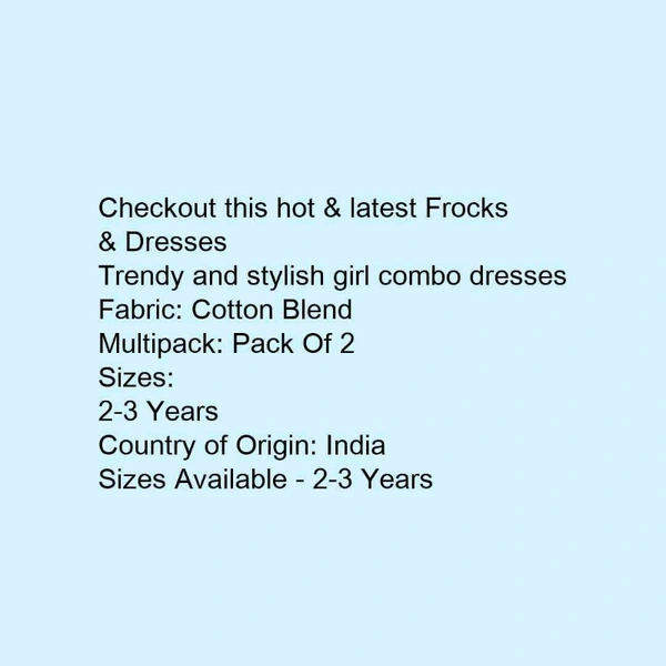 Gown Frocks For Girls (Pack Of 2) - Multi color , 5 to 14 years 