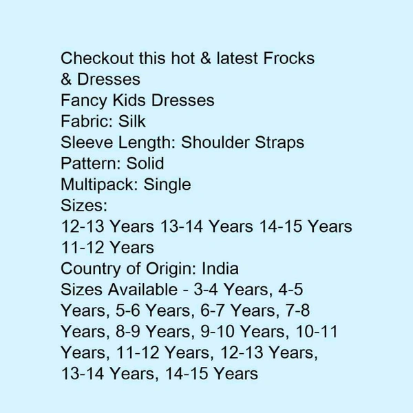 Fancy Kids Grow Frocks  - green , 7 to 14 years 