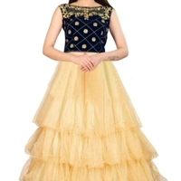 Rehenga For Girls Dress  - black / yellow , 7-14 years 