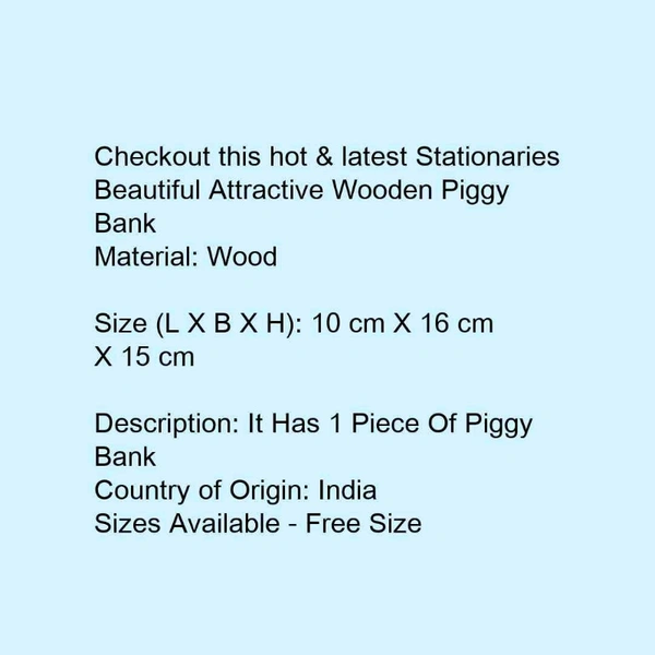 Wood Piggy Bank  - Red , small 