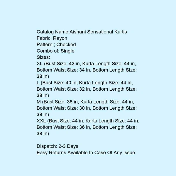 New Designers Cutting Kurtis For Women  - Multi color , M, L, XL, XXL