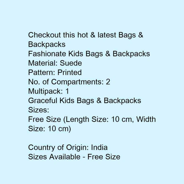 Fashionate Kids Bags & Backpacks  - Multi colored 