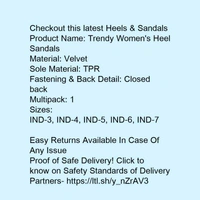 Heel Sandal For Women  - Multi colored , 3,4,5,6,7