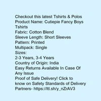 T-shirt For Boys  - White , 7-14 years 