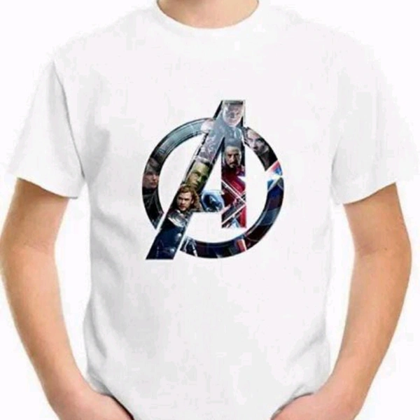 T-shirt For Boys  - White , 7-14 years 